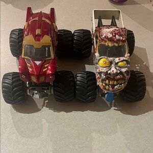 Monster Truck Toy Set - Red and Multicolor